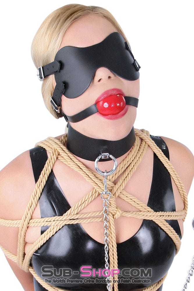 7200A Black Tie-Up Affair Deluxe Bondage Collar - Image 6