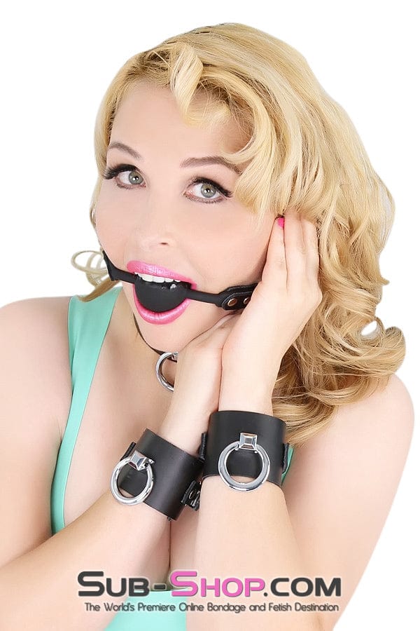 7201A      Black Tie-Up Affair Deluxe Wrist Bondage Cuffs - Image 2