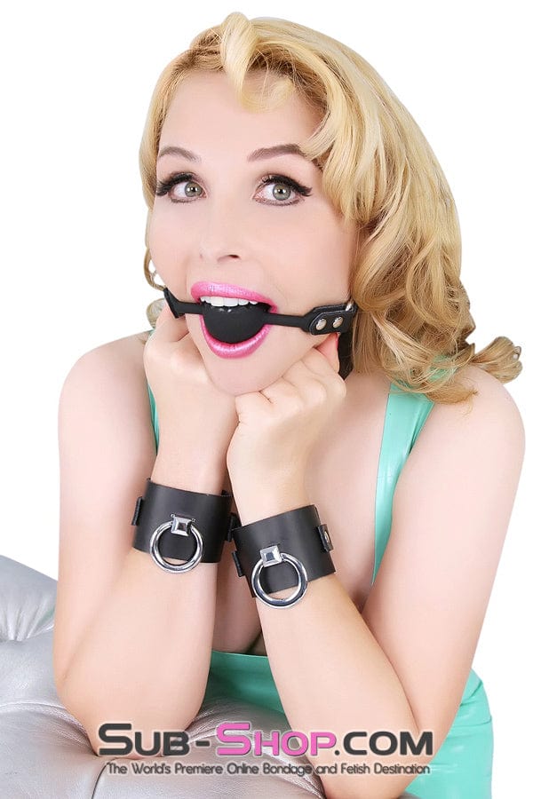 7201A      Black Tie-Up Affair Deluxe Wrist Bondage Cuffs - Image 4