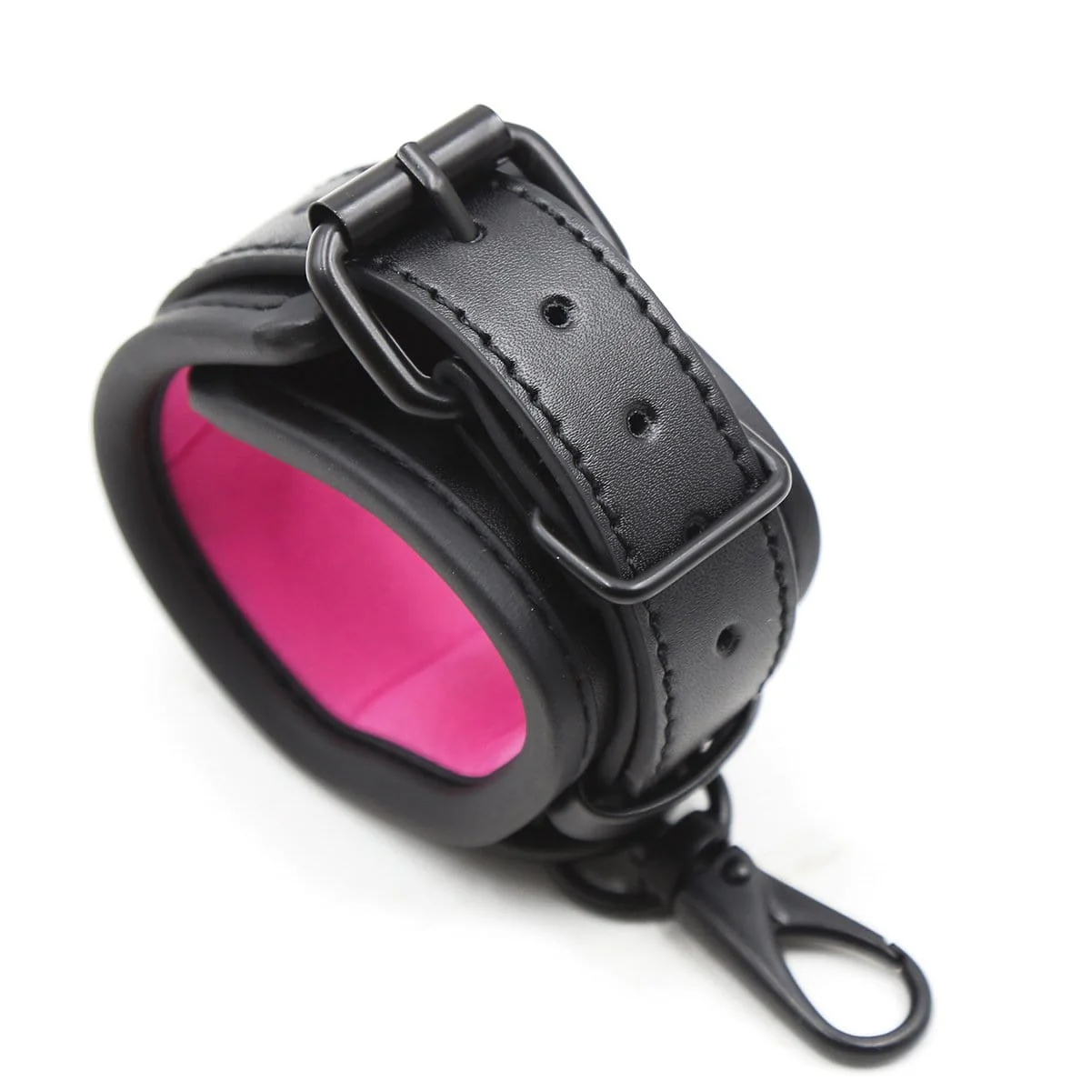 1871MQ Blackout Padded Wrist Cuffs with Clips and Soft Pink Neoprene Lining - Image 12