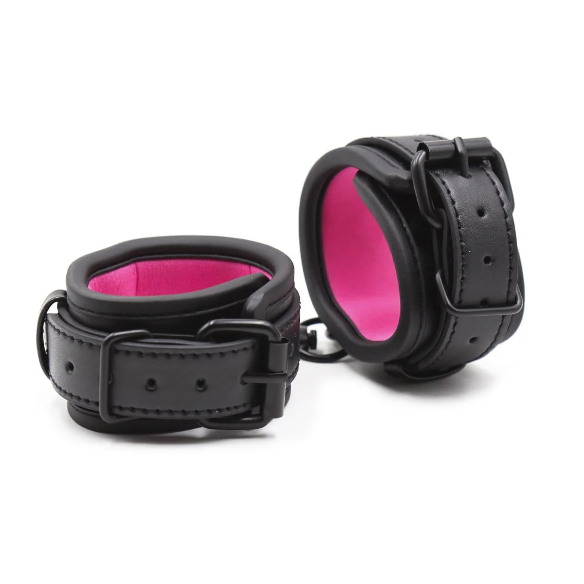 1871MQ Blackout Padded Wrist Cuffs with Clips and Soft Pink Neoprene Lining - Image 9