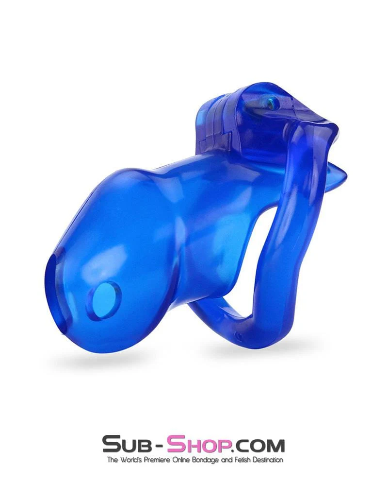 3510AE Blue Blazes Chastity Tease High Security Locking Cock Cage Sensation Device - MEGA Deal - Image 2