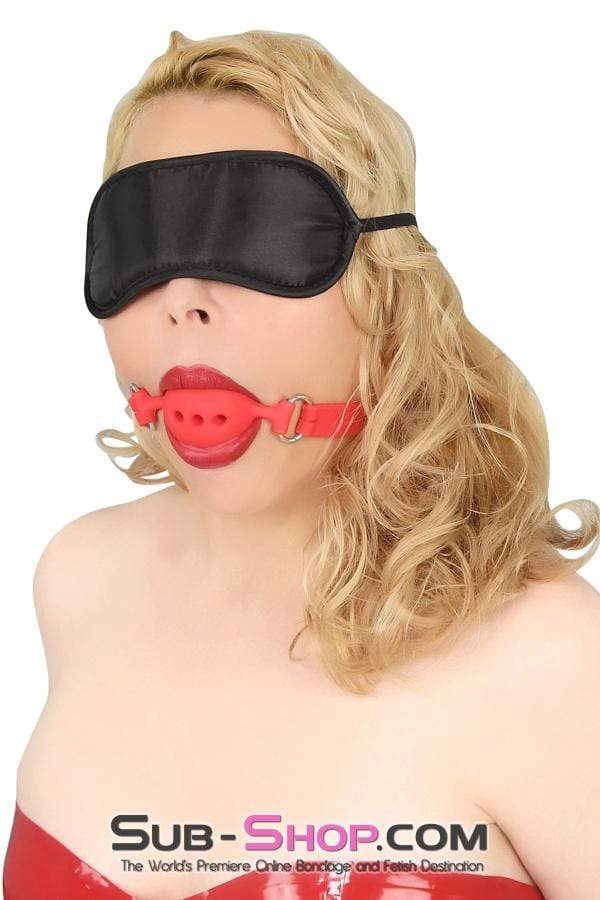 7105DL      Bondage Basics Black Satin Blindfold - Image 15