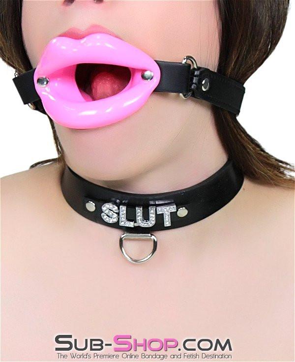 2425M      Bondage Doll Pink Sex Lips Strapped Open Mouth Gag - Image 13