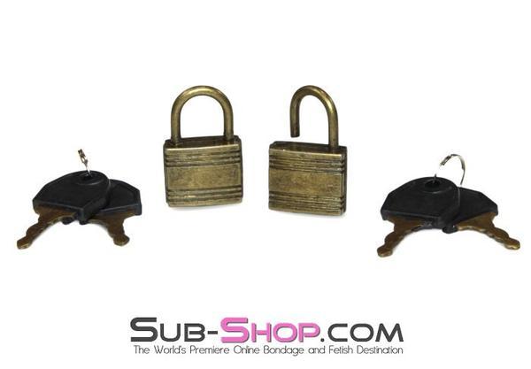 9758A Bondage Gear Padlock, Antiqued Brass - MEGA Deal - Image 3