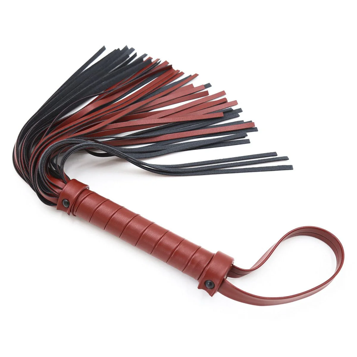 1835MQ Bonded Leather 15” Red Room Pleasure Whip - Image 2