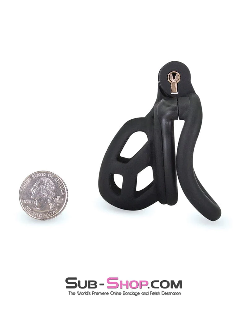 7415M Chastity Games Locking Cock Cage, Short Length - Image 3