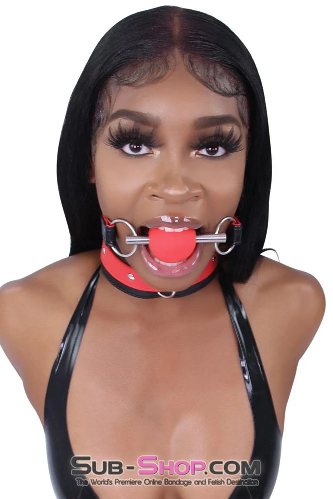 2212MQ      Chomp at the Bit Red Silicone Ball Gag - Image 13