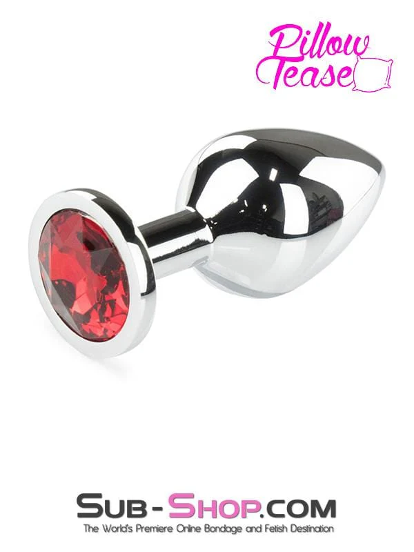 1854M Chromed Light Weight Ruby Red Crystal Tipped Butt Plug, Medium - MEGA Deal - Image 3