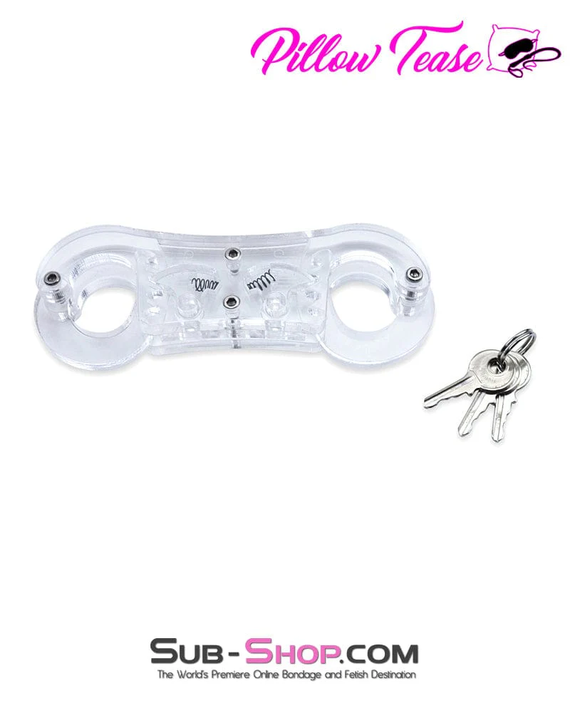 9931AE      Clear Locking Thumb Cuffs - Image 5