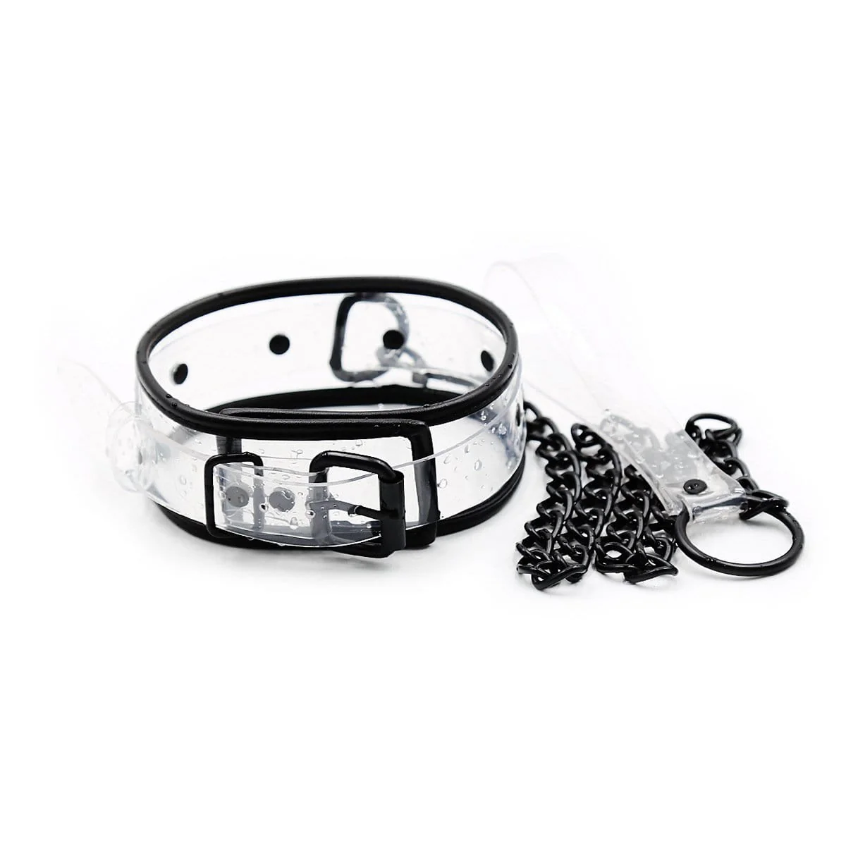1834MQ Clearly Comfy Collar with Black Hardware, Padded Edge and Matching Leash - Image 5