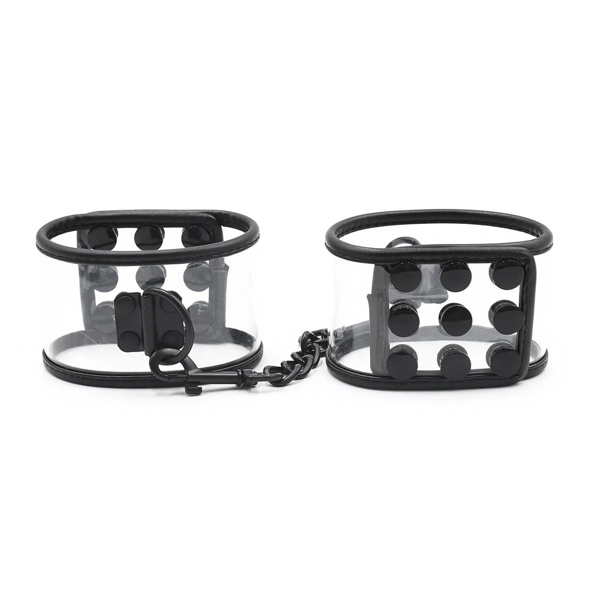1829MQ      Clearly Comfy Wrist Cuffs with Black Hardware, Padded Edge and Connection Clips - Image 10