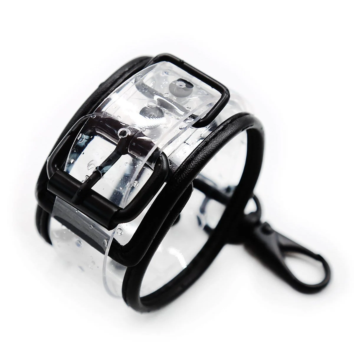 1829MQ      Clearly Comfy Wrist Cuffs with Black Hardware, Padded Edge and Connection Clips - Image 8