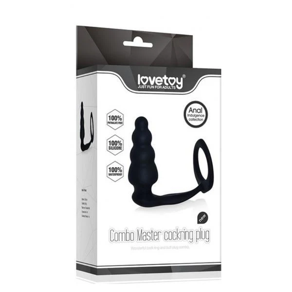 7073AC-SIS      Club Sissy Combo Master Silicone Cock Ring Graduated Plug - Image 4