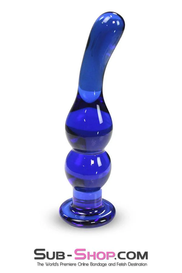 9780M Cobalt Ice Glass G-Spot or P-Spot Massager - LAST CHANCE - Final Closeout!