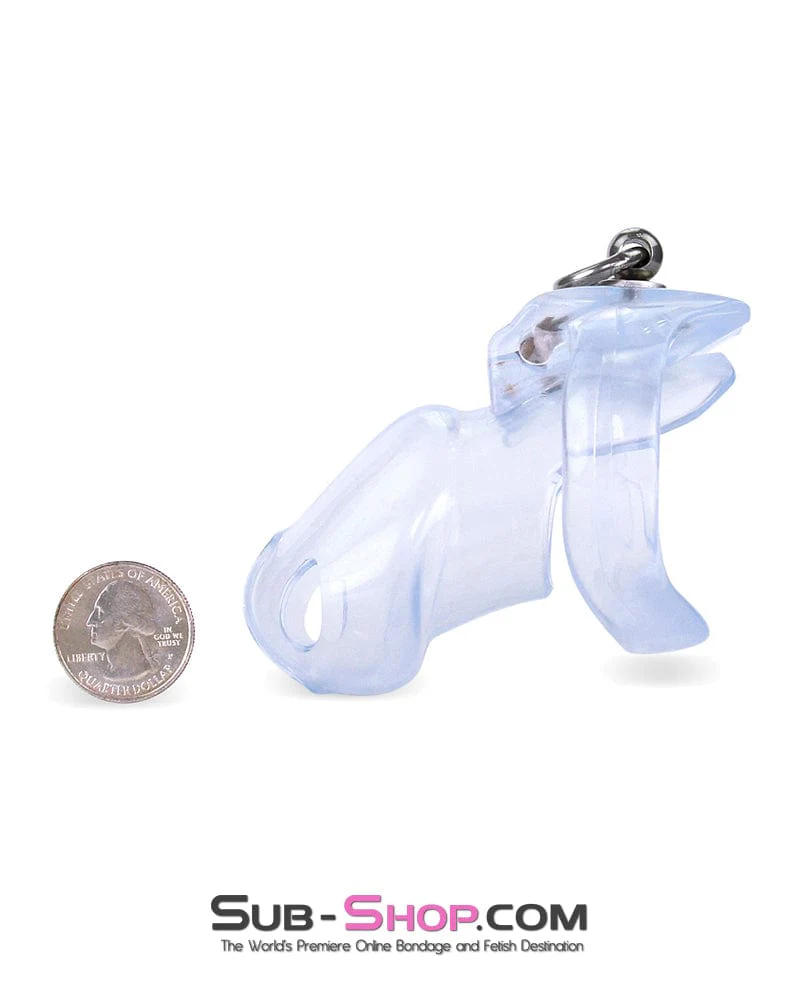 7393M      Cock Cuff Lead Ring Medium Chastity Cage with Large Cock and Balls Cuff - Image 9