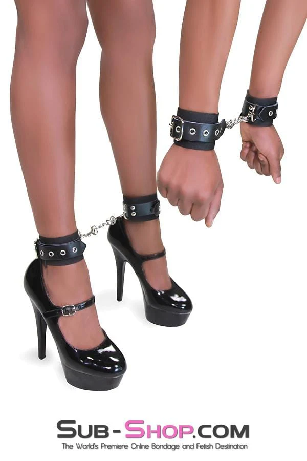 1789DL Comfort Cuffs Braided Nylon Ankle Cuffs with Leatherette Buckling Strap - Image 10