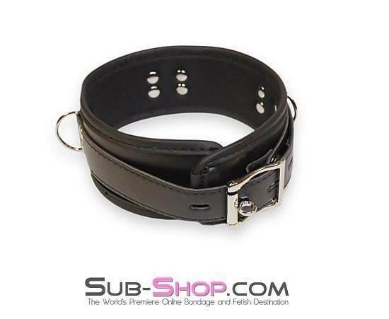 0675HS Comfortably Captured Lined Locking Bondage Collar - Image 7