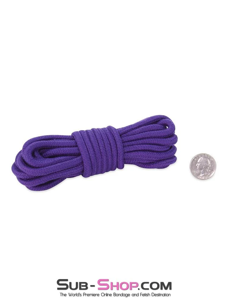 2724M Rope Bondage Quickie, Purple Bondage And Fetish Cotton Rope -15 feet - SPECIAL OFFER! - Image 4