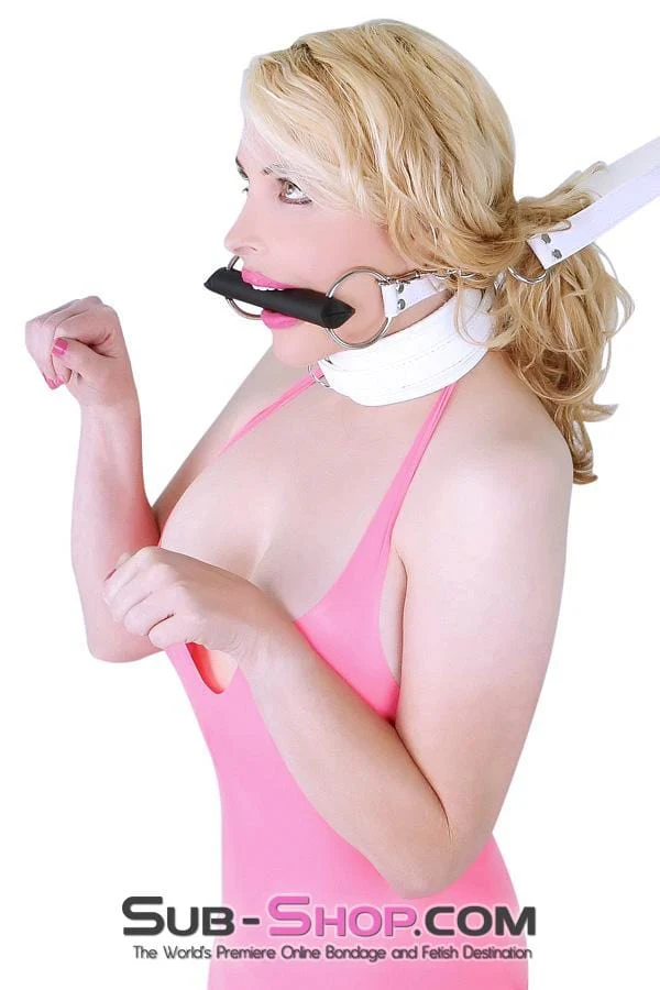 7251RS Corrupt Me White Padded Bondage Collar and Leash Set - Image 21