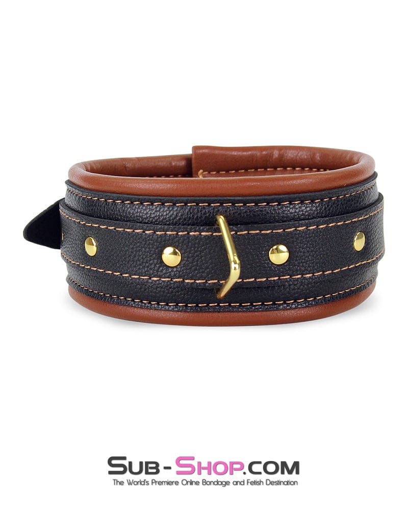 8920M Cowgirl Gold Standard Heavy Padded Collar and Leash Set - Image 3