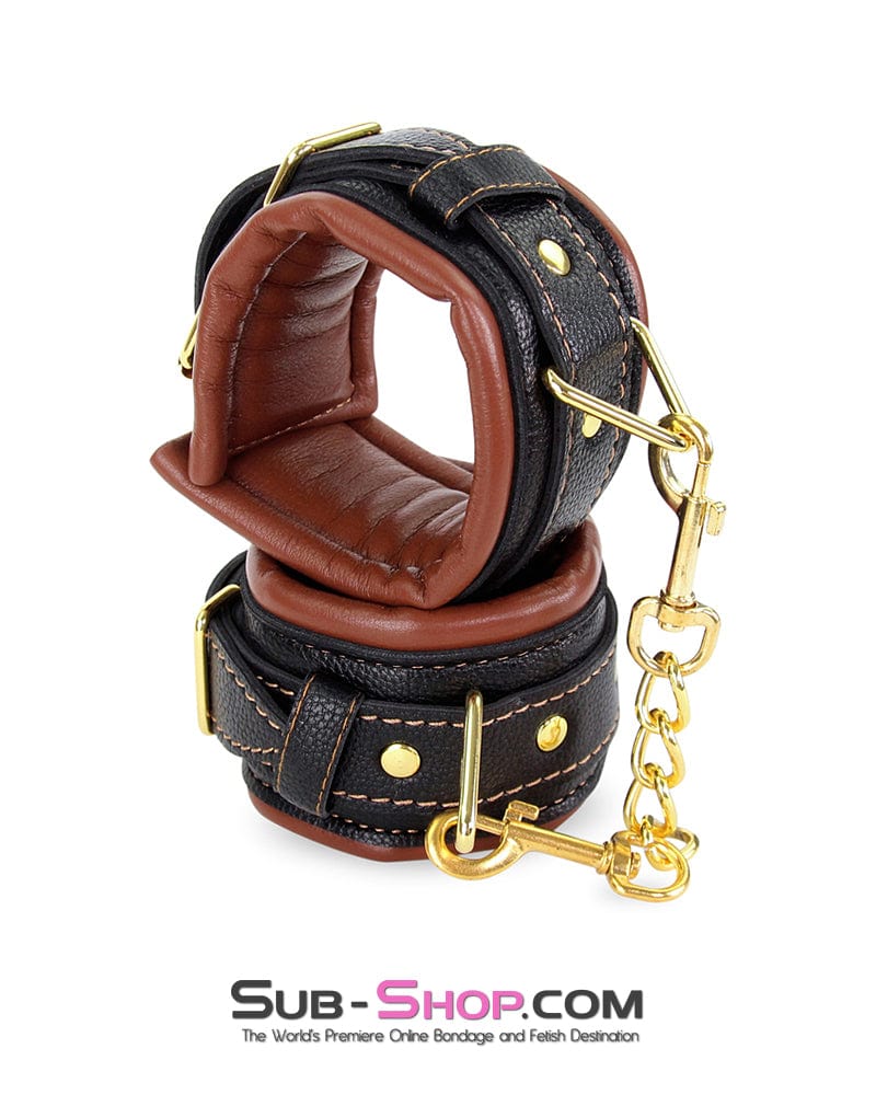 5781M Cowgirl Gold Standard Thick Padded Wrist Bondage Cuffs - Image 6