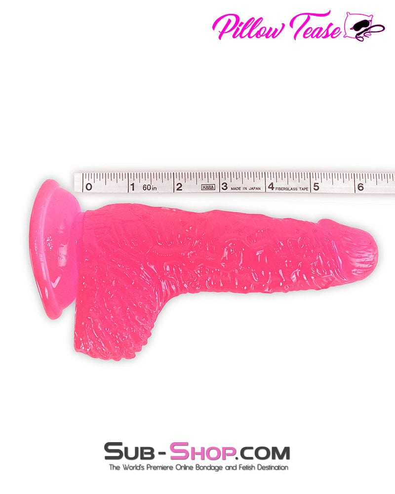 1676DL      Crystal Pleasure Transparent Pink Realistic 7" Suction Cup Dildo - Image 3