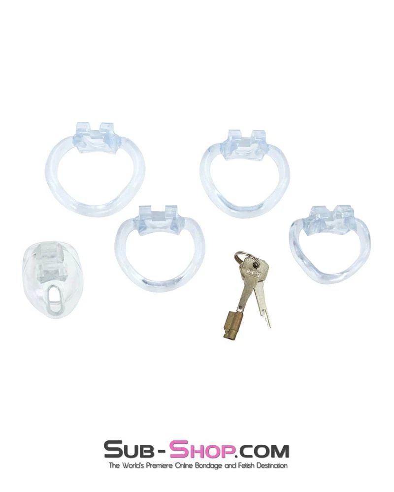 1578AR Cuckold Mini Clear High Security Locking Male Chastity - Image 6