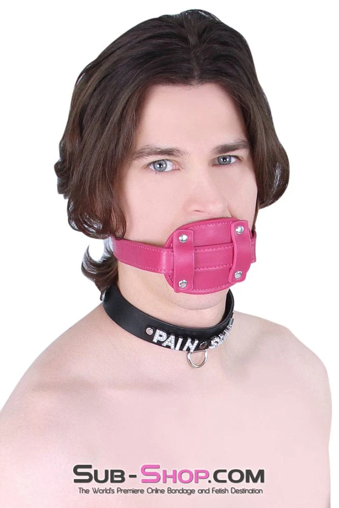 9054DL Deep Throat Sex Bomb Pink Locking 4" Long Rubber Penis Gag - Image 22