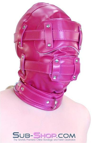 9719DL      Deep Throat Locking Hood with Removable Blindfold and 4" Penis Gag - Image 3