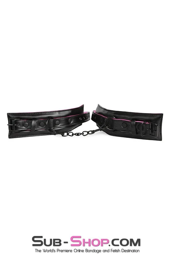 4799RS Deluxe Padded Blackline Ankle Cuffs with Hot Pink Lining - LAST CHANCE - Final Closeout! - Image 8