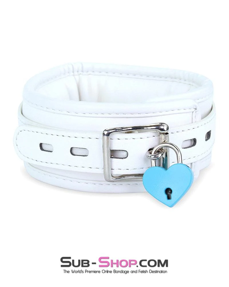 9721AE Diamond Blue Bondage Gear Heart Padlock - LAST CHANCE - Final Closeout! - Image 4