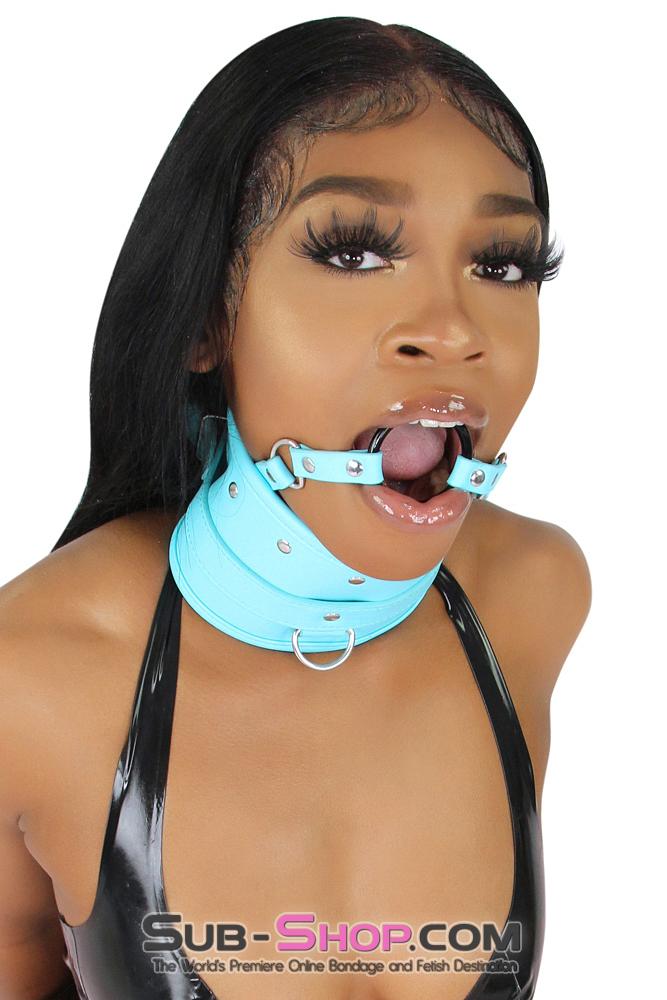 1882MQ      Diamond Blue Posture Collar with Ring Gag - Image 4