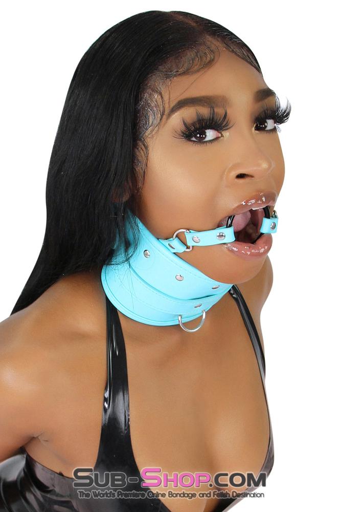 1882MQ      Diamond Blue Posture Collar with Ring Gag - Image 5