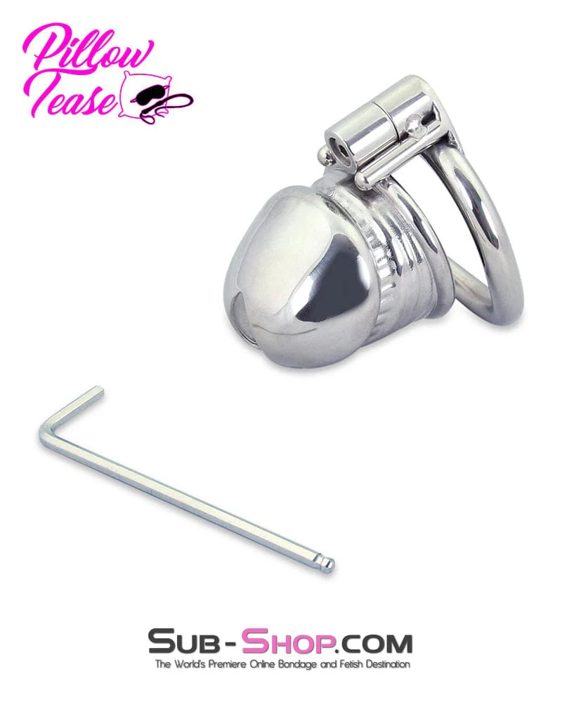 0249AR      Dick Head Steel Male Chastity Cage Device - Image 3