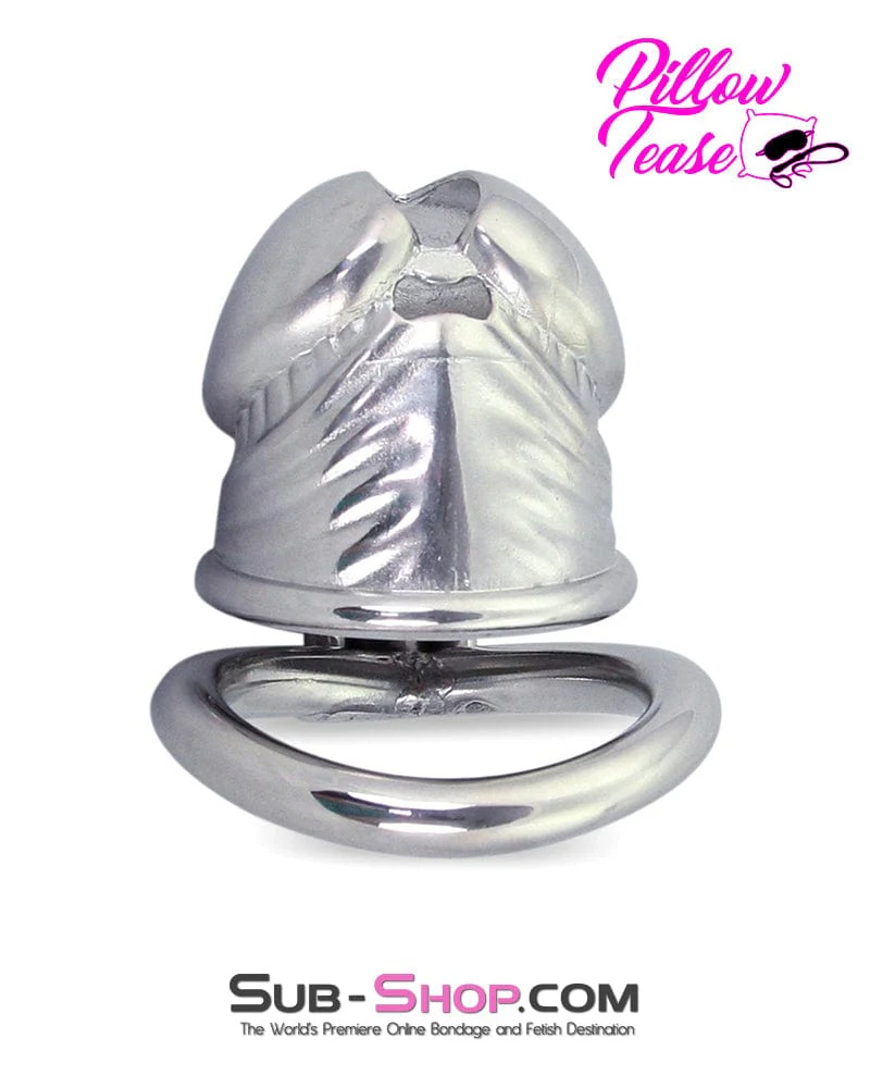 0249AR      Dick Head Steel Male Chastity Cage Device - Image 4