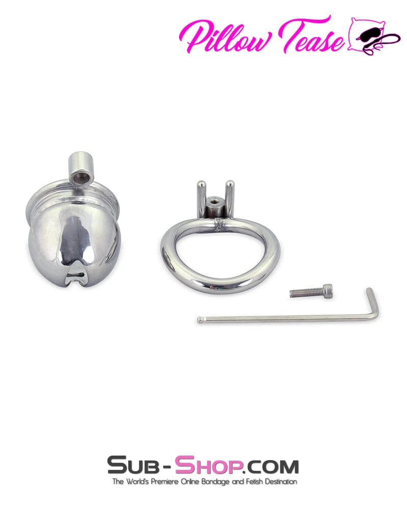 0249AR      Dick Head Steel Male Chastity Cage Device - Image 5