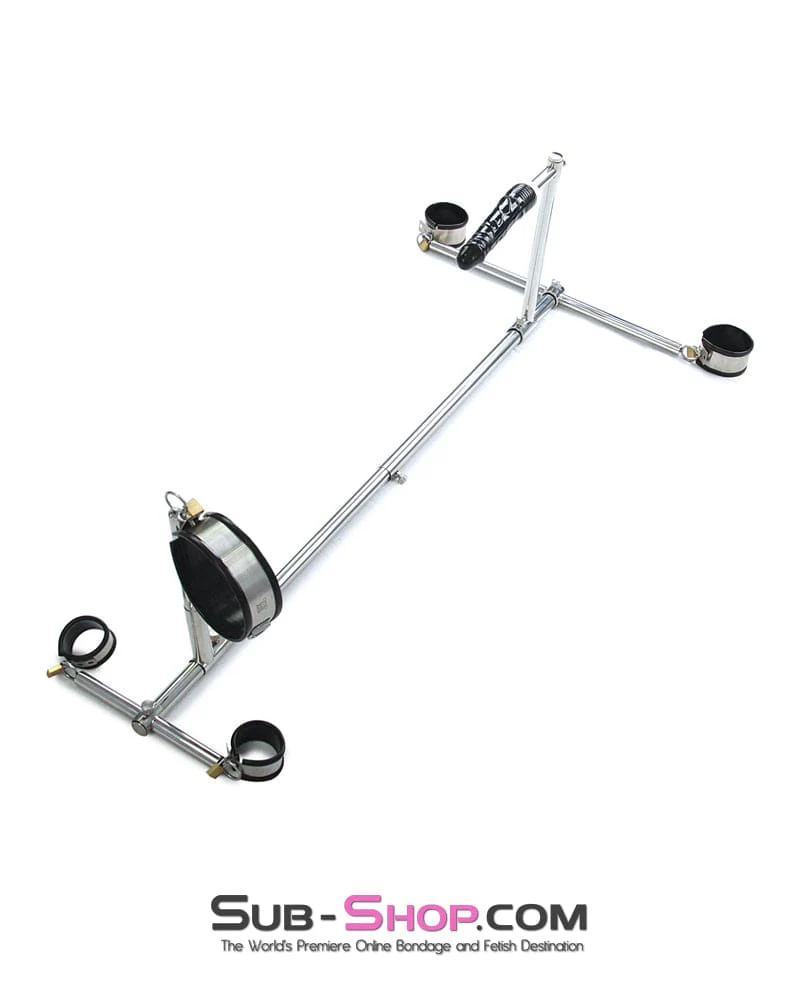 6916M Dildo Stockade with Rubber Lined Collar, Wrist and Ankle Cuffs - Image 14