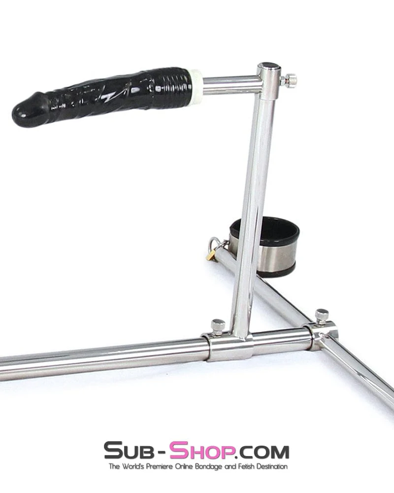 6916M Dildo Stockade with Rubber Lined Collar, Wrist and Ankle Cuffs - Image 16