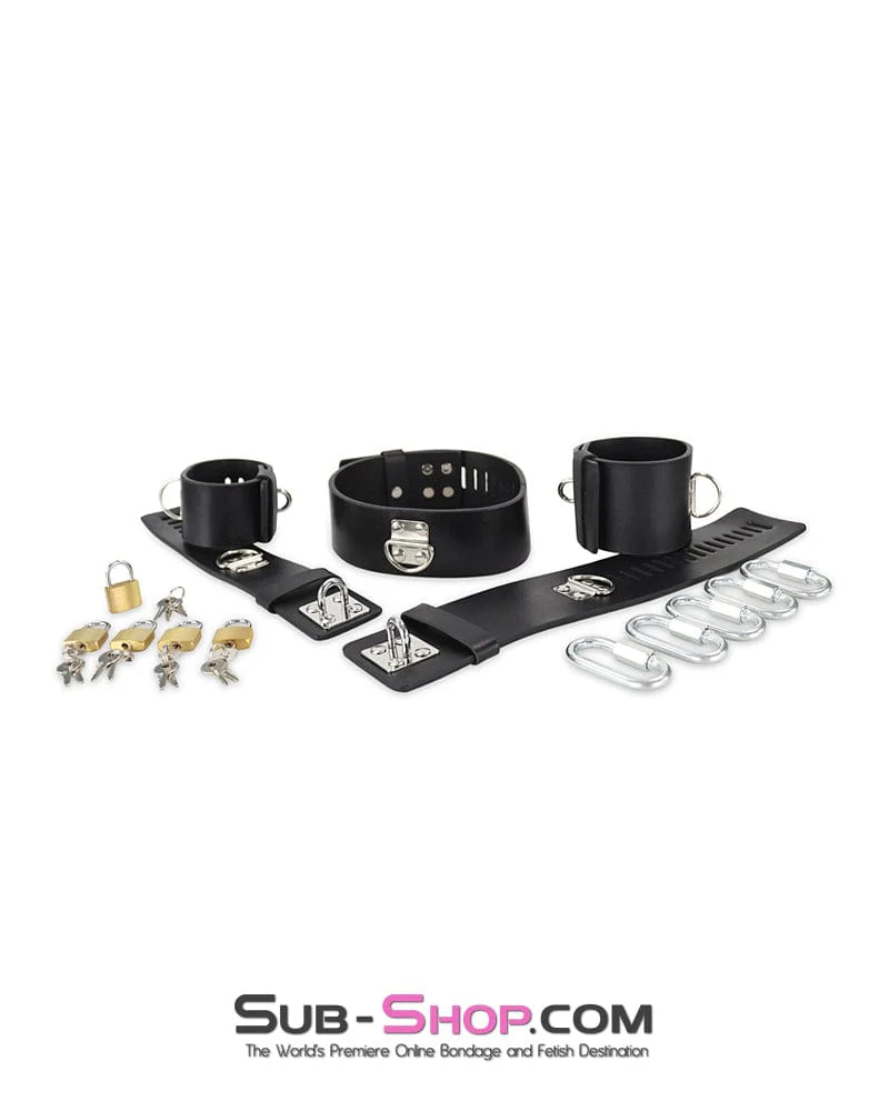 6916M Dildo Stockade with Rubber Lined Collar, Wrist and Ankle Cuffs - Image 22