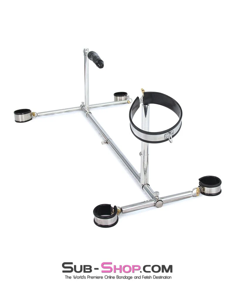 6916M Dildo Stockade with Rubber Lined Collar, Wrist and Ankle Cuffs - Image 8