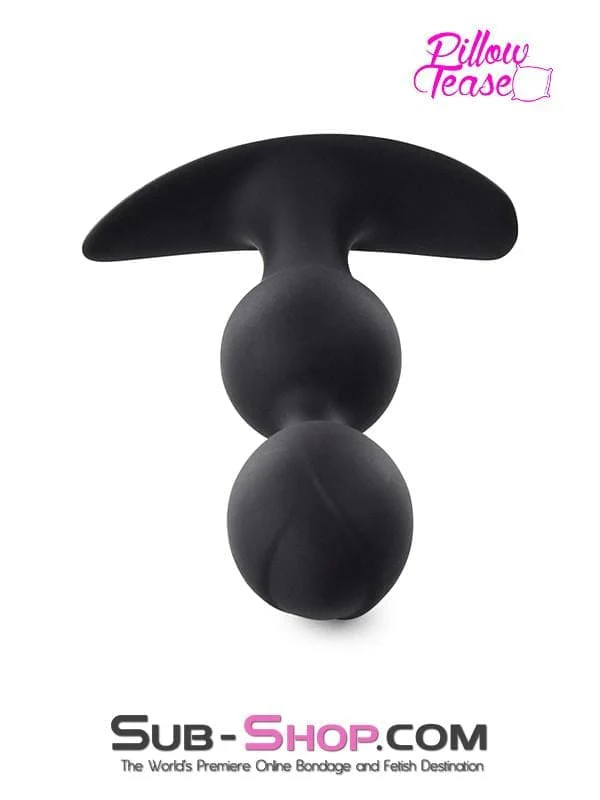 0783M      Double Bulb Black Silicone Anal Plug - MEGA Deal - Image 2
