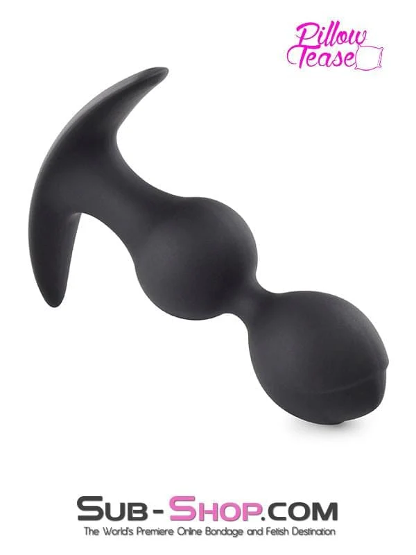 0783M      Double Bulb Black Silicone Anal Plug - MEGA Deal - Image 3