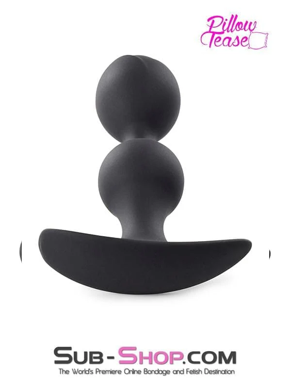 0783M      Double Bulb Black Silicone Anal Plug - MEGA Deal - Image 4