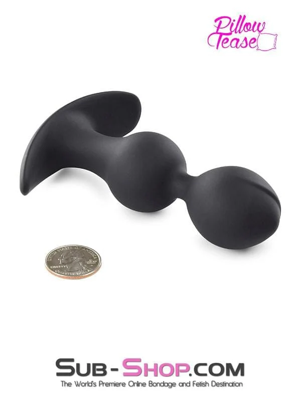 0783M      Double Bulb Black Silicone Anal Plug - MEGA Deal - Image 5
