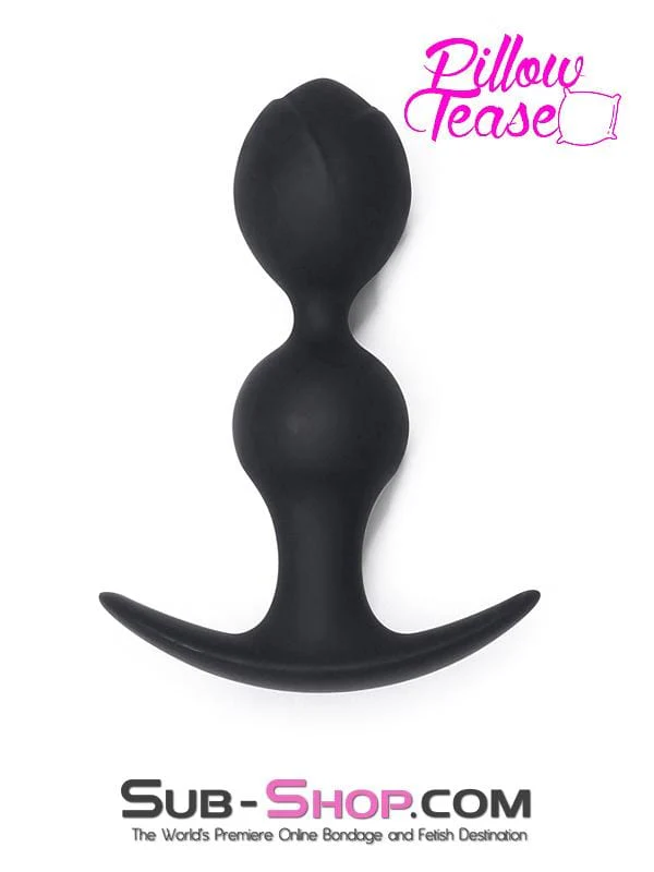 0783M      Double Bulb Black Silicone Anal Plug - MEGA Deal - Image 6
