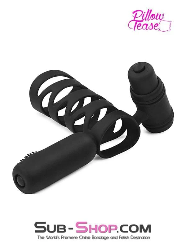 2228M      Double Bullet Tapper with Silicone Spiral Cock Cage - Image 6