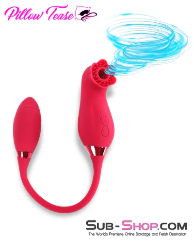 9939M Double Headed 10 Function Waterproof Rechargeable Suction and Vibrating Bullet