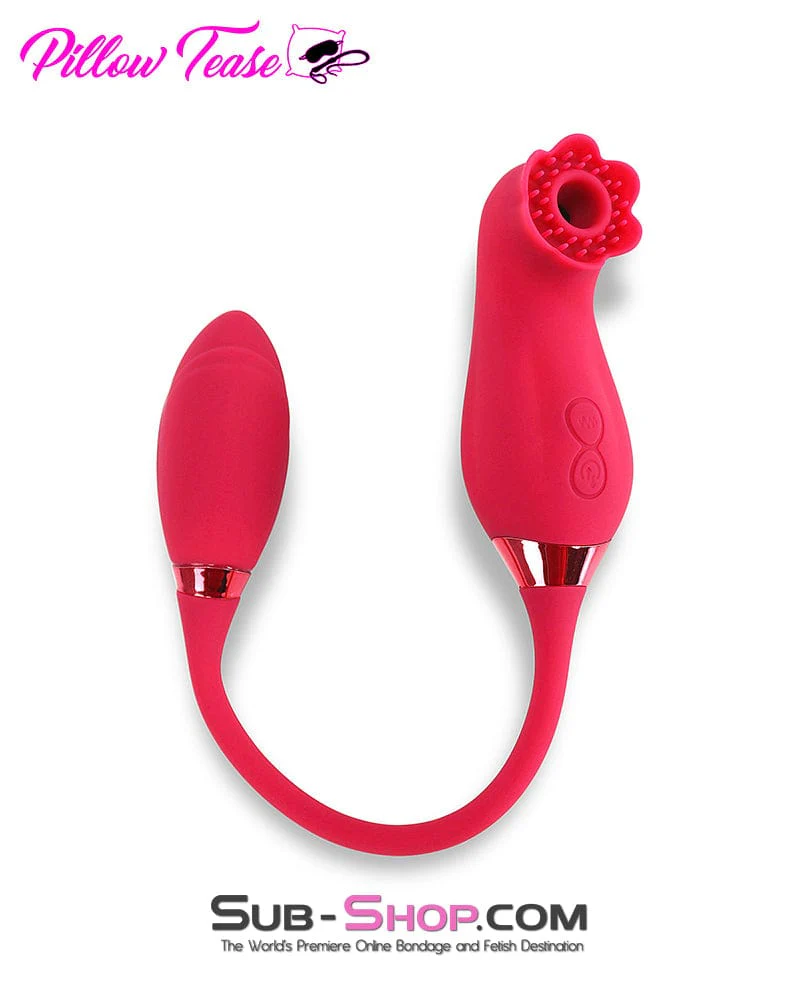 9939M Double Headed 10 Function Waterproof Rechargeable Suction and Vibrating Bullet - Image 5