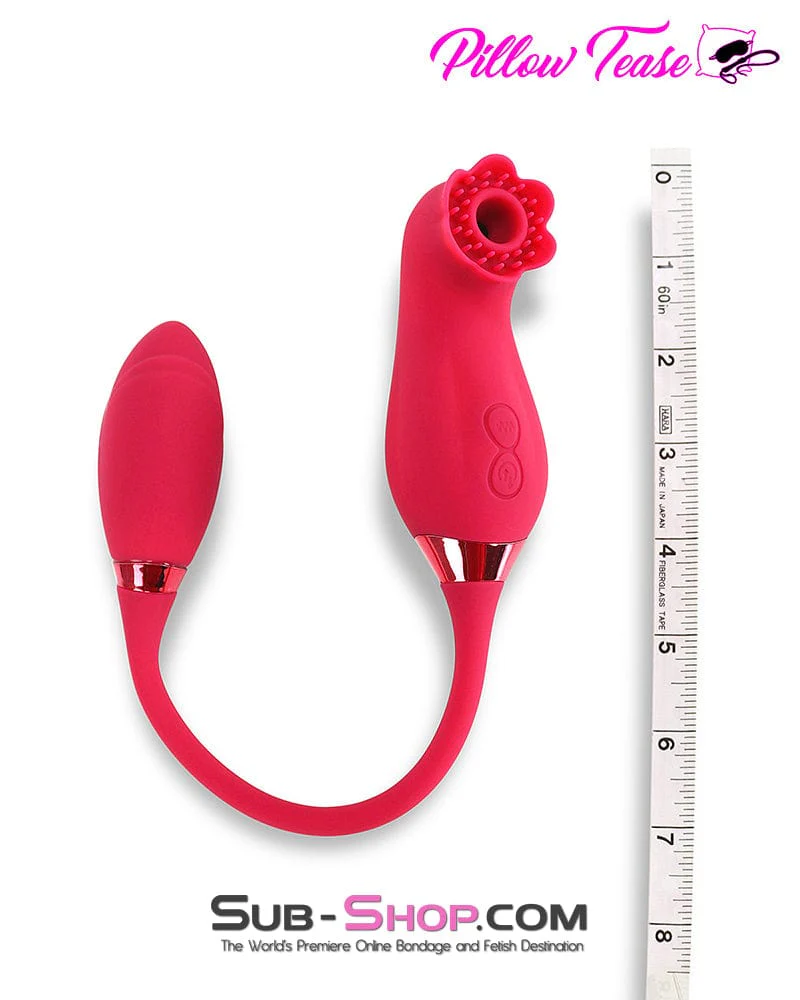 9939M Double Headed 10 Function Waterproof Rechargeable Suction and Vibrating Bullet - Image 7